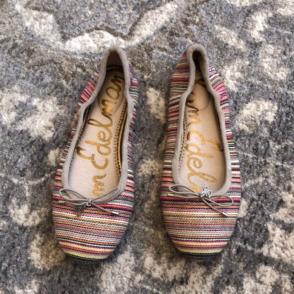 SAM EDELMAN Felicia Striped Ballet Flats In Bright - Picture 2 of 7